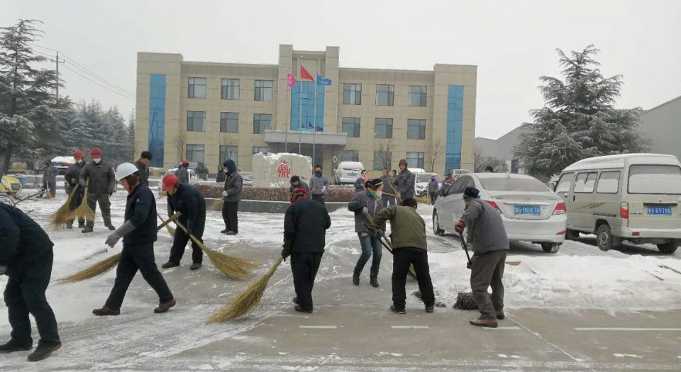 蓝想科技组织全体员工积极开展扫雪活动